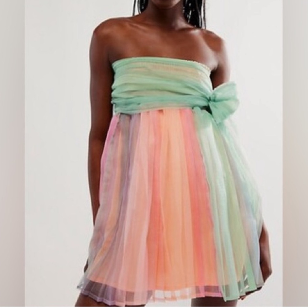 NWOT free people “in rainbows” dress - Picture 2 of 5